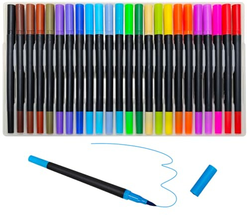 OVDGWC 24 Pezzi di Matite Ad Acquerello, Strumenti di Pittura, Matite A Doppia Acquerello, Matite per Ganci per Pittura, Articoli Fai -da -Te