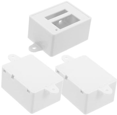 SHINEOFI 3pcs Plastic Junction Box Lid for Electrical Projects Outdoor Weatherproof Outlet Box Cover Electronics Enclosure