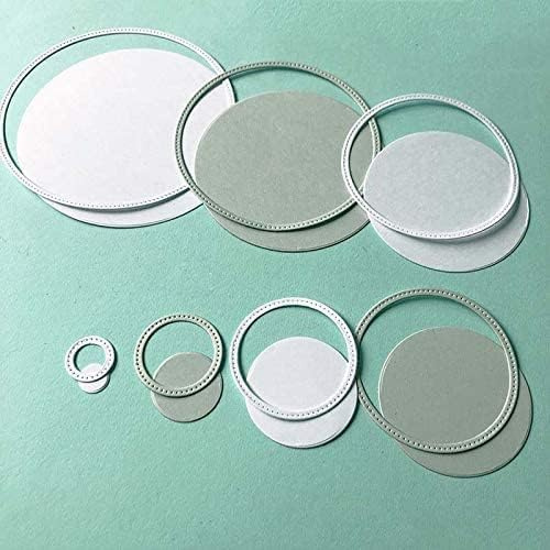 Circle Frame Cutting Dies for Card Making，Cutting Dies Cut Stencils for DIY Scrapbooking Photo Album Decorative Embossing Paper Dies for Card Making Templated Die-Cutting