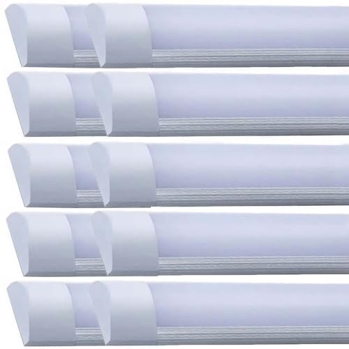DESHOME LED Lichtleiste 120cm, 10 Stück | Streifenleuchten für Garage Decke, 3000K Röhrenlicht, IP68, für Geschäft, Büro, Lager, Küche