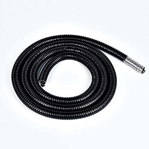 Kabelschlauch Flexibler,Kabelschutzschlauch 5m Länge Schwarzer Kunststoff Beschichteter Metallschlauch Wasserdicht Gewindegewellte Flexible Rohrkabels Line-Hülseprotektor(ID 10mm x 5M)