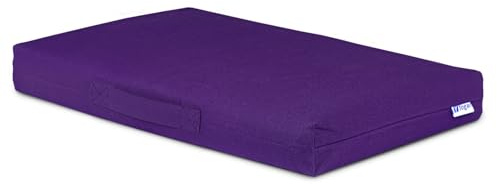 Yogan Kneeling Pad/Head Cushion (2) for Yoga/Pilates/Gardening/Work | Organic Cotton Outer Cover (Removable & Washable) | Inner Cover with Recycled Fiber Filling | 43x27x5cm