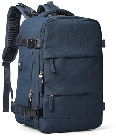 Skolväskor handbagage 40 x 20 x 25 reseryggsäck herrryggsäck kapacitet affärsväska högskola student datorväska flerfärgad, blå, Einheitsgröße