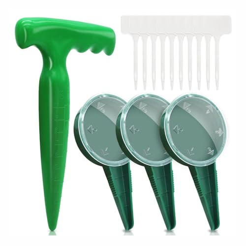 LUMoony Samenspender Set 14 Stück ergonomische Design eine einfache und präzise Aussaat Pflanzhilfe für die Aussaat von Blumen Gemüse und Anderen Arten von Saatgut für Balkonkästen Pflanzkästen