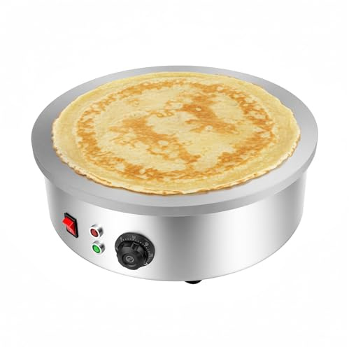 220 V, 3000 W Crêpes-Maschine, Crêpes-Maschine für die Gastronomie, runde Crêpes-Platte, inklusive Spatel und Schaber, 45 cm große Platte, 50–300 °C