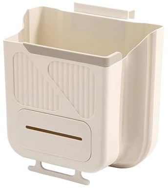 Bote De Basura De Cocina - Contenedor Ďe Basura Plegable Đe 10 Litros, Contenedor D́e B́asura Duradero Colgable, Diseño Plegable Que Ahorra Espacio | Práctico soporte d̄e b̀asura para fregadero, gabin