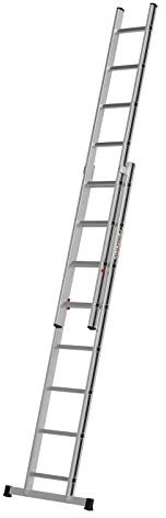 HYMER ALU-PRO Schiebeleiter zweiteilig, 2 x 8 Sprossen, 7004616