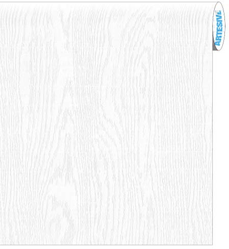 ARTESIVE WD-056 Frassino Bianco Assoluto larg. 60 cm AL METRO LINEARE - Pellicola Adesiva in vinile effetto legno per interni per rinnovare mobili, porte e oggetti di casa
