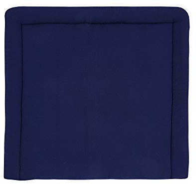 KraftKids Wickelauflage in Musselin dunkelblau, Wickelunterlage 60x70 cm (BxT), Wickelkissen