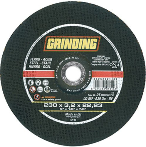 MOLA DISCO ABRASIVA PER FERRO 230 230x3.2 230X3,2 TAGLIO GRINDING ld mf