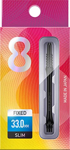 8 Flight Slim Schwarze fixierte Schäfte gegossenes Flight System Mittel 33mm