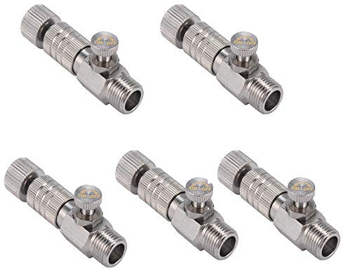 TopHomer 1/8 Zoll Airbrush Anschluss Schnellspanner BSP Schnellkupplung Adapter Airbrush Quick Kupplung für Airbrush Kompressoren,1/3/ 5 Stück