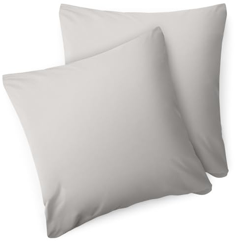 Blumtal Funda de cojín 60 x 60, 2 Unidades - Fundas de cojín con certificación Oeko-Tex 100% Microfibra Extra Suave y aptas para Lavadora - Funda de cojín 60 x 60 Gris Claro