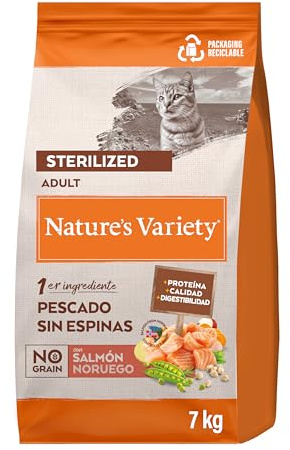 Nature's Variety Selected Torrfoder för steriliserade katter med norsk lax, tranbär, 7 kg (1 st)