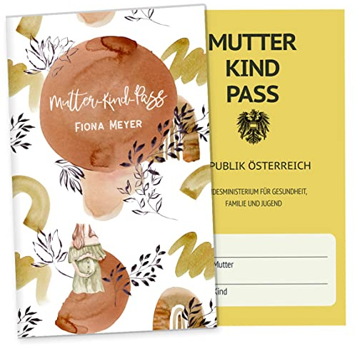 OLGS Mutter-Kind-Pass Hülle Österreich Awesome Mommy - Schutzhülle für den österreichischen MuKiPass - Personalisiertes Geschenk für Schwangerschaft - MutterKindPasshülle, Beautiful Belly