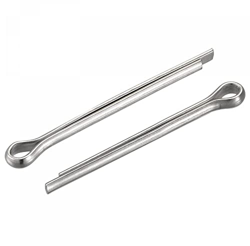 sourcing map 30Stk. Geteilter Splint 3x35mm Edelstahl Klippverschluss für Kfz silberfarben