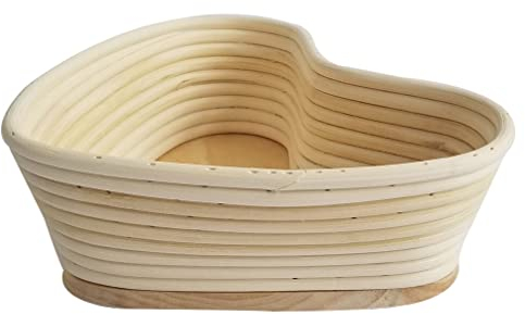 HEMOTON Korbgeflecht Proteig Brotschale Brotgärkörbe Rebe Herzform Teiggärschalen Für Sauerteigbäcker Zu Hause Backen Aufsteigende Knusprige Kruste Gebackenes Brotbacken Backschüssel