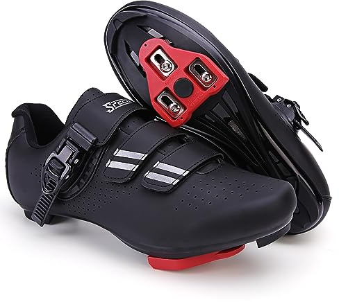 PENXZT Fahrradschuhe Herren Damen Rennradschuhe Schuhe Kompatibel mit Peloton SPD ARC Look Delta Cleats Radsport Fahrradschuhe,C,43 EU