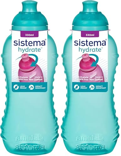 Sistema Twister Bottle 330Ml. Aqua, Colori assortiti, 1 pezzo (Confezione da 2)