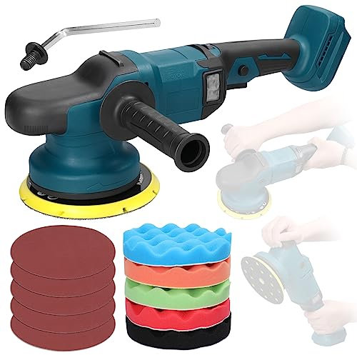 Lijadora orbital inalámbrica con motor sin cable de 150 mm, amoladora de madera, pulidora eléctrica for automóviles, multifuncional, madera, metal, encerado, pulido, lijado, máquina, lijadora orbital