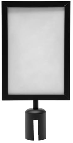 TFCFL 4 Pcs Sign Holder, Poster Landscape Display, Double Sided Sign Frame Portrait Top Stand Poster Display for Crowd Control Sentry Stanchions Queue Barrier (8.6*12.6 inch)