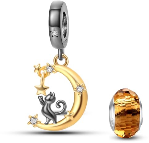 HappyStar Charme Argent Sterling 925 Femmes Perles Charm,Compatible PourPandora & Européen les bracelets et les colliers Charms de,Cadeaux pour femmes。