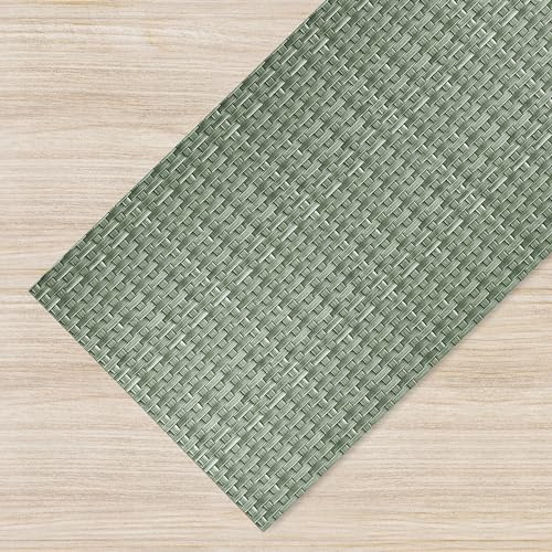 IlGruppone Tappeto Cucina Antiscivolo Made in Italy Passatoia Antimacchia Multiuso Corridoio Soggiorno Lavabile in Lavatrice - 50x100 - Intrecci Verde