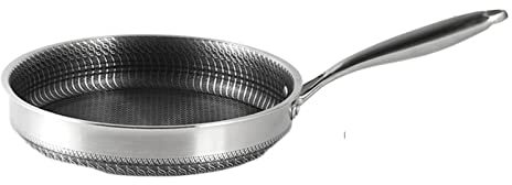 YIHANSS , Kochtopf Edelstahl Bratpfanne Pfanne Gebratene Steakpfanne Allzweck-Induktionsherd Wabenwok Wok