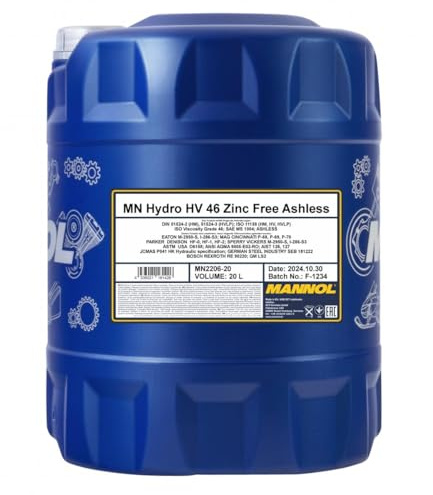 MANNOL 2206 Hydro HV ISO 46 Zinc Free 20L