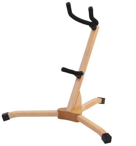 Honseadek Saxophon-Halterung, Holz-Saxophonständer, Saxophon-Stativ aus Massivholz, verstellbares Design für Alt- und Tenor-Instrumente