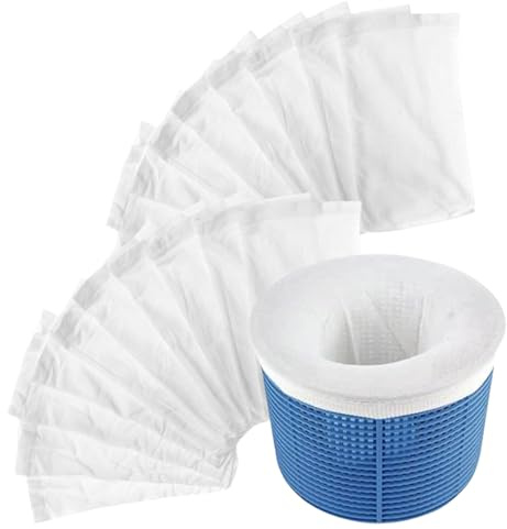 20 Stück Skimmer Socken,Schwimmbad Filter für Skimmer,Pool Zubehör,Filteranlage Netz Wiederverwendbar für Schutz Pumpe,Poolsocken,Filtersocken Filter Skimmer,Skimmernetz für Entfernt Gras Blätter