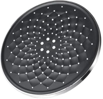 Pomme de douche haute pression noire à effet pluie réglable à 360° en ABS avec jet de pluie rond super débit accessoires de douche de salle de bain (douche de plafond argent)