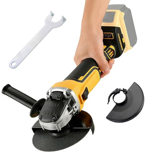 Cordless Angle Grinder Compatible with Dewalt 18-21V Battery,11000RPM Brushless Electric Angle Grinder Kit, 3 Speed,125mm Angle Grinder Tool for Cutting, Grinding, Polishing, Rust Removal(No Battery)