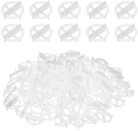 PATIKIL 1/32Pouce(1mm) Croix Amovible Écarteurs Carrelage, 500 Pcs Plastique Croix Nivellement Clips Réutilisable Mur Sol Construction Outils Pour Divers Type Carrelage Nivellement, Blanc