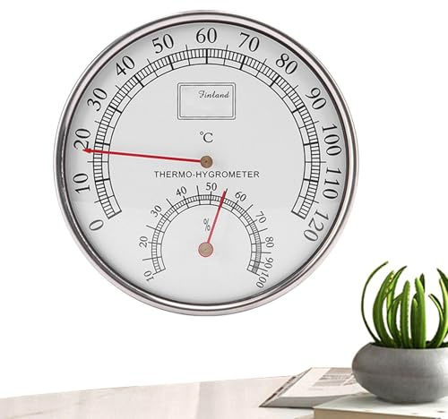Sauna Temperature Gauge - 2 in 1 Humidity and Temperature Meter Hammam Monitor Accurate Measuring Tool Indoor Climate Accessory | for Sauna, Hammam, Spa, Surveillanc