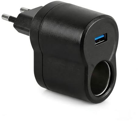 Trasformatore 220 V 12 V Accendisigari Adattatore Accendisigari Spina di Alimentazione USB Convertitore 220 V 12 V per Dispositivi Auto, Presa Accendisigari GPS, Dashcam