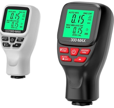 Misuratore di spessore, Misuratore Di Spessore Della Vernice, Rivestimento 0-2000UM Tester Per Auto Del Retroilluminato Digitale Misuratore di profondità(Black)