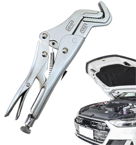Curved Locking Pliers - Heavy Duty Grip Tool, Adjustable Metal Clamp, Industrial Hand Tool | Welding Automotive Workshop Mechanical Repair DIY Maintenance Accessory For Nuts Bolts Pipes Hardware