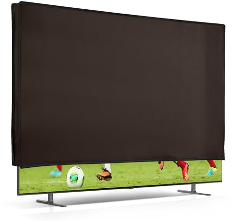 kwmobile 43 TV-skydd för inomhusbruk – TV-fodral skärmskydd – dammskydd för TV-skärm – TV-skydd – choklad