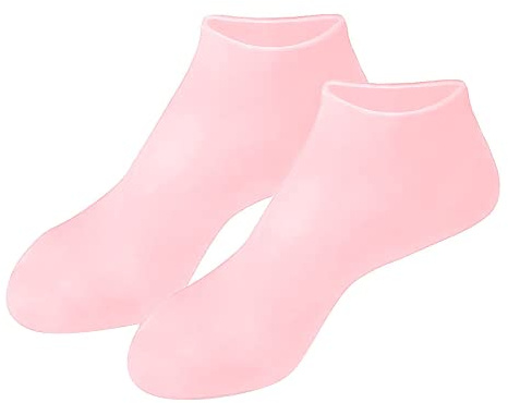 Gel de Silicona Calcetines Hidratantes Pedicura Reparación de Pies Secos Talones agrietados Suavizar Piel Áspera Cuidado de Pies Máscara (F, Talla única)