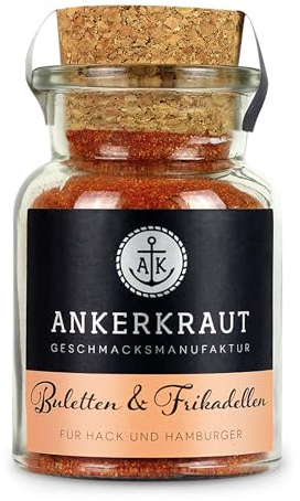 Ankerkraut Buletten & Fleischpflanzerl, Gewürzmischung für Buletten und Frikadellen, 100g im Korkenglas