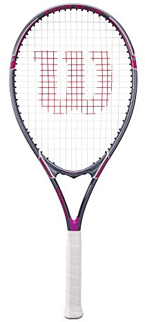 Wilson Tour Slam Freizeit-Tennisschläger für Erwachsene, Griffgröße 5,1-11,4 cm, Pink/Grau