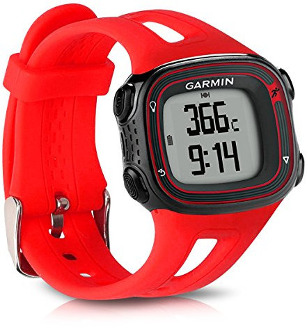 kwmobile Bracelet compatible avec Garmin Forerunner 10/15 (L Size model) bracelet - Bracelet de rechange pour fitness tracker en TPU - rouge