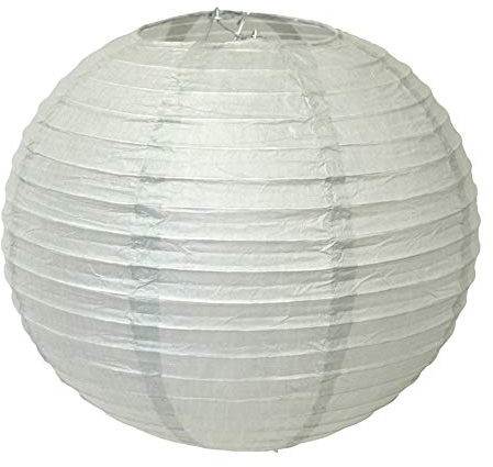 Creativery 10 Papier Lampion 30cm Laterne Hochzeit Party Wohnungsdeko Hängedeko Raumdeko Geburtstag Feier (hell Silber/grau 012H)