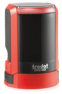 Stamp Seal for a Limited Liability Company with Self Inking Function, 1.6 x 1.6 Inches, Flame Red Body, Black Ink, 1 Count (4642)