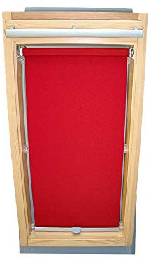 Rollo für VELUX Dachfenster Sichtschutzrollo für TYP GGL/GPL/GGU/GPU - SK06 - Farbe weinrot - mit Haltekrallen