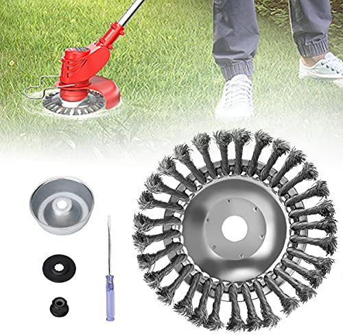 DrRobor 8 Pollici Filo Acciaio Tosaerba Testina Spazzola per Decespugliatore 25,4 * 200mm per Giardino, Strada di Mattoni, Giunti per Pavimentazione