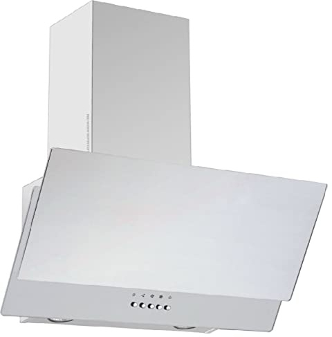 Campana decorativa. Vetro bianco. Classe energetica C. Motore da 105 W di potenza. 3 livelli di potenza. Larghezza: 70 cm.