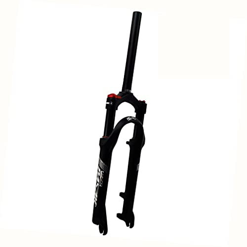 LHHL Fahrradgabel 20/24 Zoll MTB Federgabel Mountainbike Luft Vorderrad Gabel Federweg 80mm 1-1/8 ” 9mm Achse QR Scheibenbremse Fahrrad Zubehör Manueller Lockout (Color : Black, Size : 24)