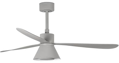 FARO Amelia Grand ventilateur de plafond conique à DEL gris, 6 vitesses